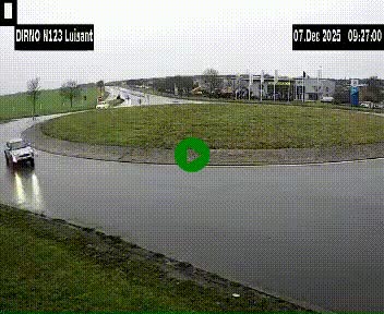 Webcam en périphérie de Chartres sur la N123, à hauteur de Luisant. Vue orientée vers Chartres