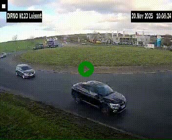 Webcam en périphérie de Chartres sur la N123, à hauteur de Luisant. Vue orientée vers Chartres