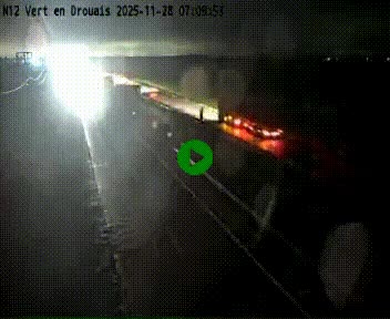 Webcam à hauteur de Vert-en-Drouais sur la N12, en périphérie de Dreux. Vue orientée vers Alençon