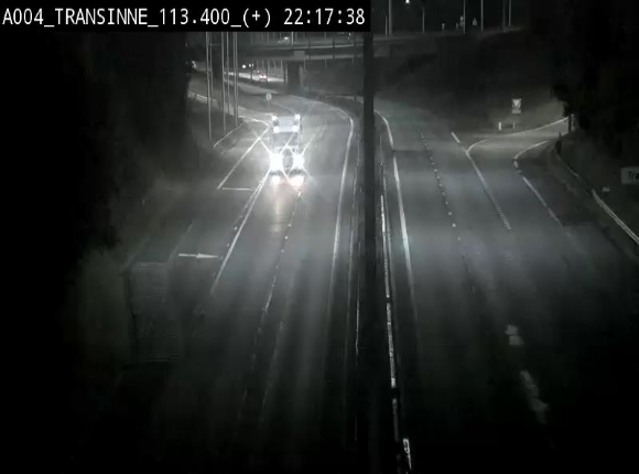 Webcam dans les Ardennes sur l'E411 à hauteur de Transinne. Vue orientée vers le sud de la Belgique