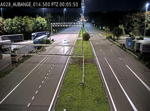 Webcam autoroute Belgique - Aubange - A28 direction Arlon - BK 14
