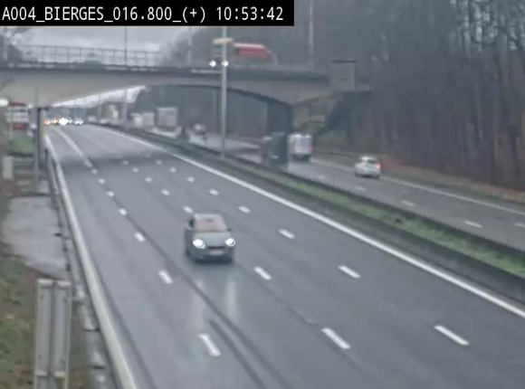 Webcam à Wavre, à hauteur de la sortie 5 Bierges. Vue orientée vers Namur