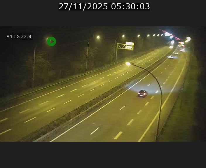 Traffic live webcam Luxembourg Flaxweiler - A1 direction Luxembourg - BK 22.4