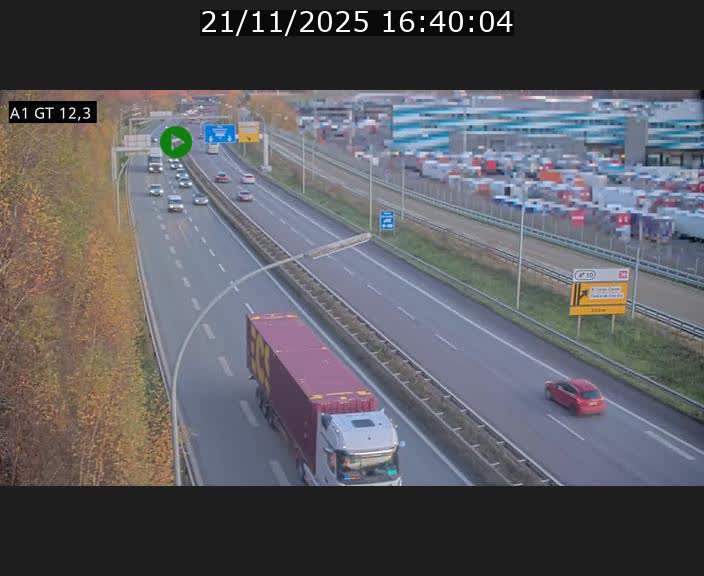 Traffic live webcam Luxembourg Senningerberg - A1 direction Allemagne - BK 12.3