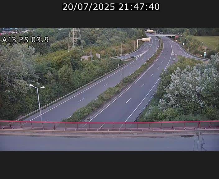 Traffic live webcam Luxembourg Ehlerange - A13 direction Esch-sur-Alzette - BK 6.8