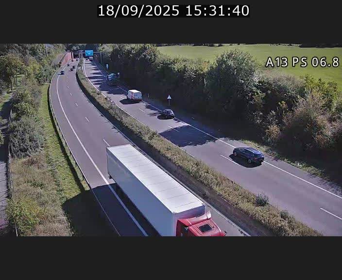 Traffic live webcam Luxembourg Ehlerange - A13 direction Esch-sur-Alzette - BK 6.8