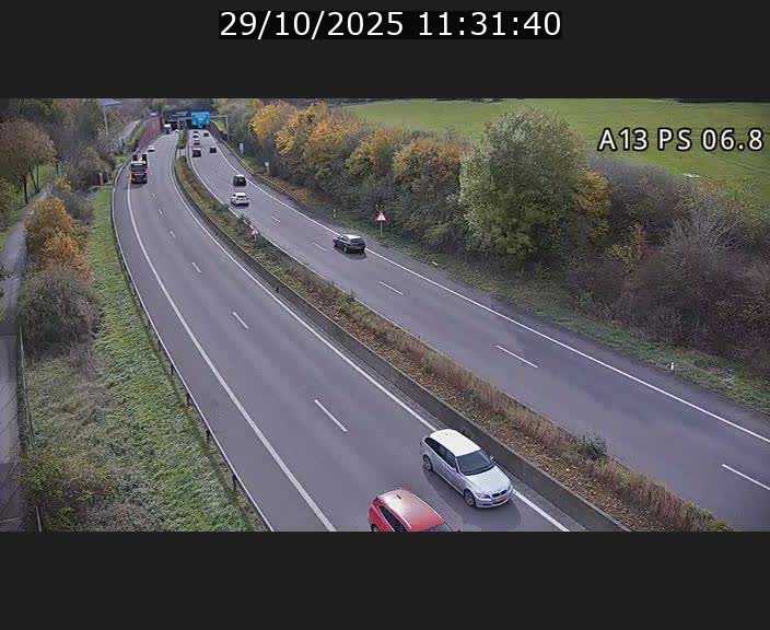 Traffic live webcam Luxembourg Ehlerange - A13 direction Esch-sur-Alzette - BK 6.8