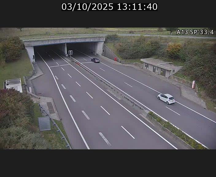 Webcam trafic sur A13 à hauteur d'Altwies en direction de Mondorf-les-bains et en provenance de l'Allemagne