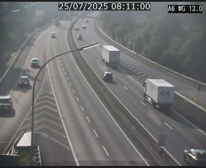Traffic live webcam Luxembourg Mamer - A6 - BK 13 - direction Luxembourg/France/Allemagne