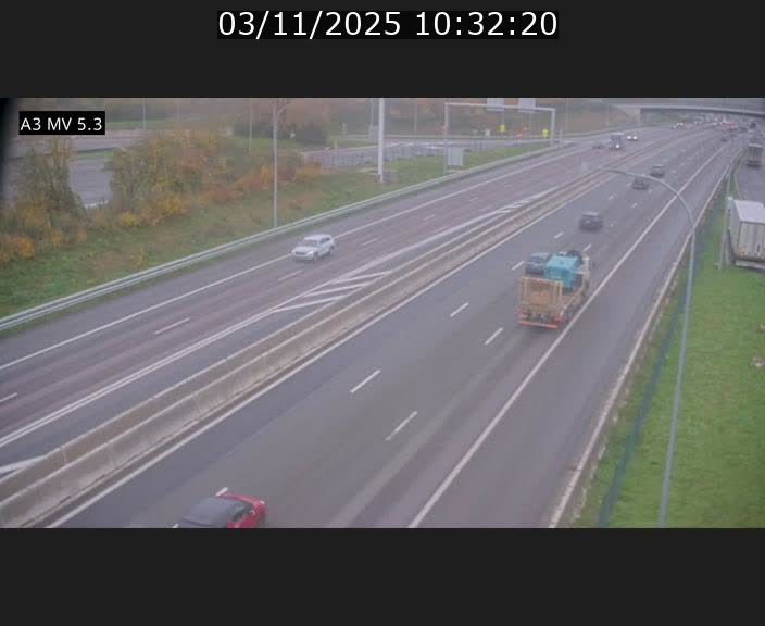 Webcam à l'Aire de Berchem au Luxembourg sur l'A3. Vue orientée vers la France