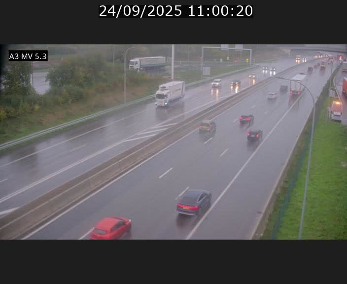 Webcam à l'Aire de Berchem au Luxembourg sur l'A3. Vue orientée vers la France