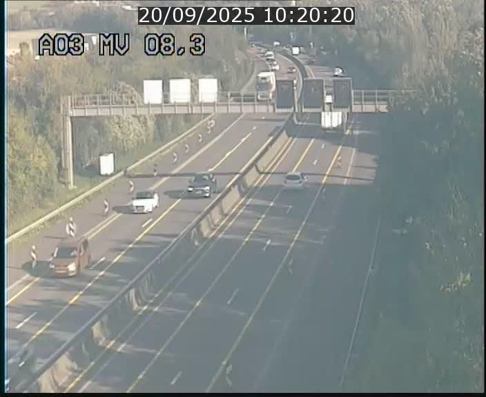 Webcam Autoroute après la Croix de Bettembourg en direction de Luxembourg sur l'A3