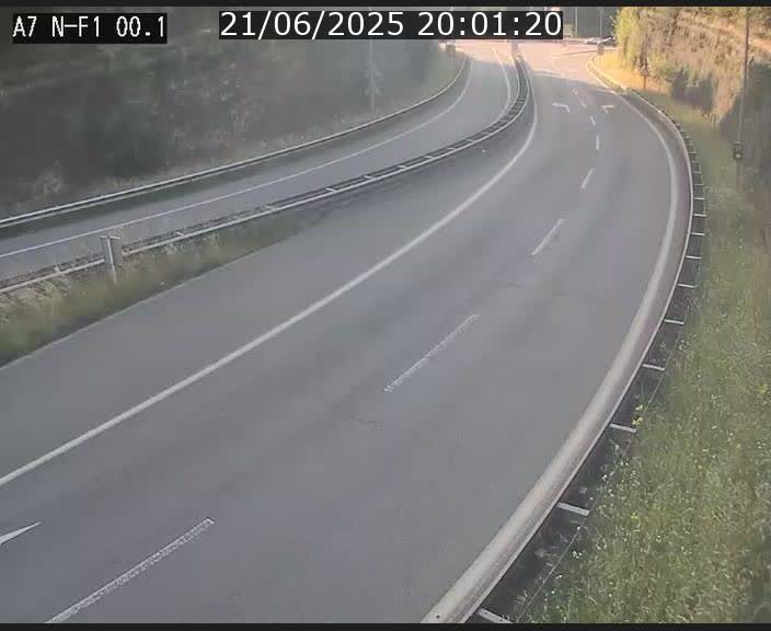Webcam autoroute Luxembourg A7 située dans la sortie 1 Waldhof, vers la N11, avant le Tunnel Stafelter