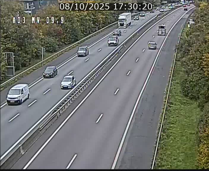 Webcam Autoroute à la Croix de Bettembourg - A3 - BK 9.9 - direction Luxembourg-Ville