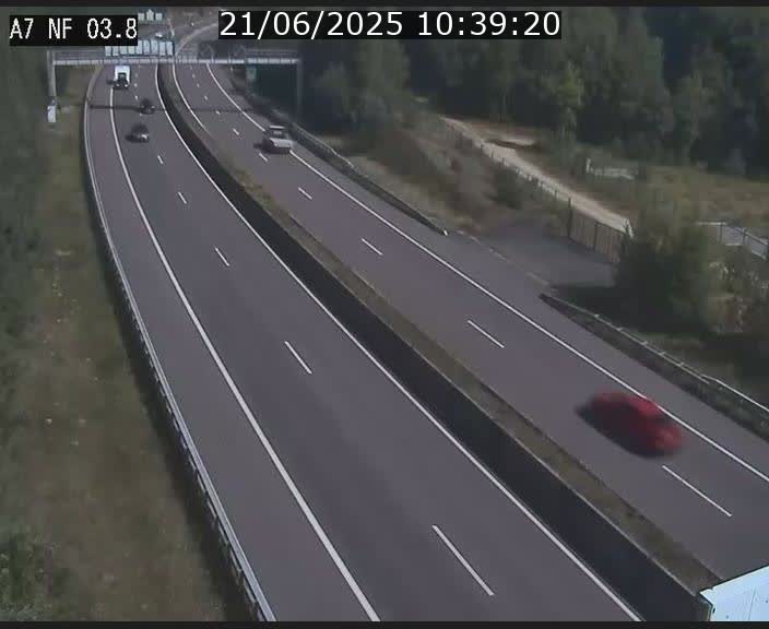 Webcam autoroute A7 au Luxembourg à la sortie du Tunnel Stafelter vers le Nord
