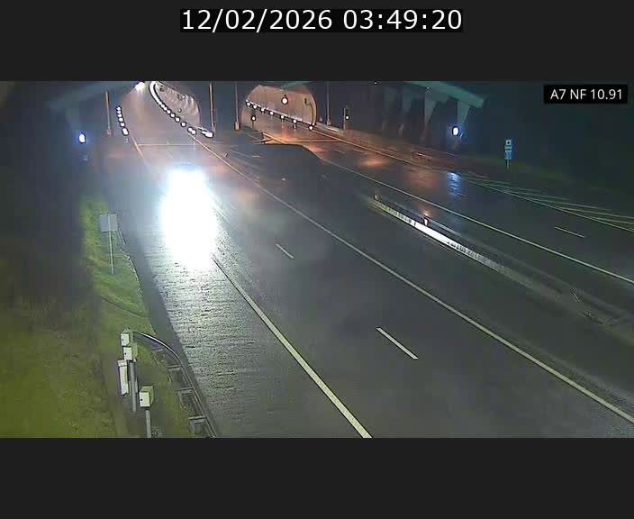 Caméra trafic Luxembourg - A7, Tunnel Gousselerbierg, entrée sud, direction Mersch