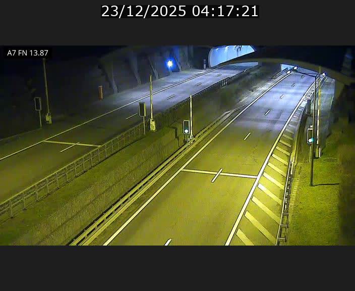 Caméra trafic Luxembourg - A7, Tunnel Gousselerbierg, entrée nord, direction Lorentzweiler
