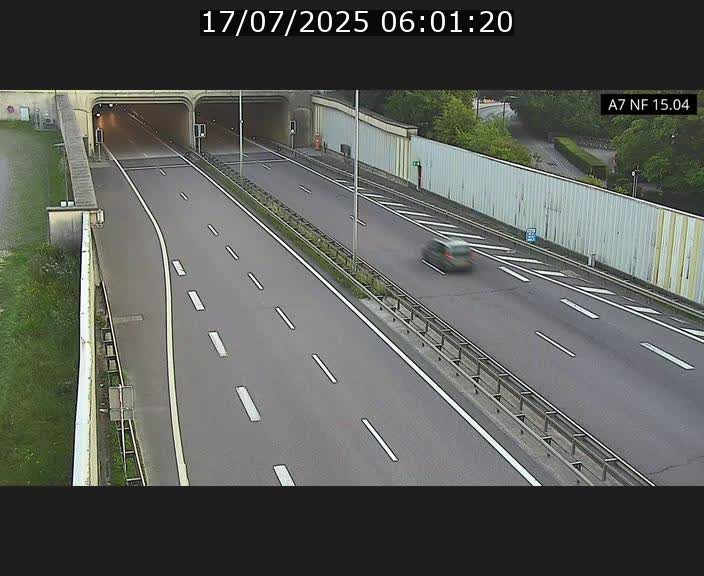 Caméra trafic Luxembourg - A7, Tunnel Mersch, entrée sud, direction Ettelbruck