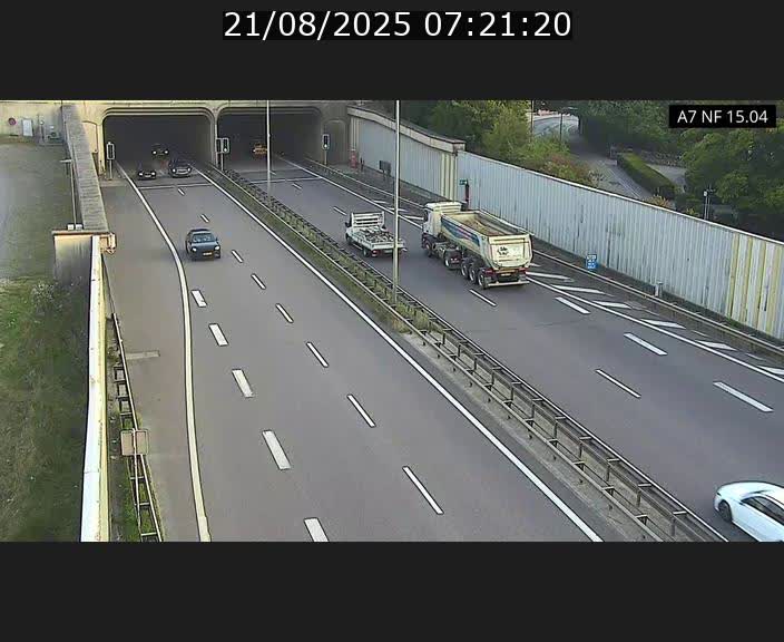 Caméra trafic Luxembourg - A7, Tunnel Mersch, entrée sud, direction Ettelbruck