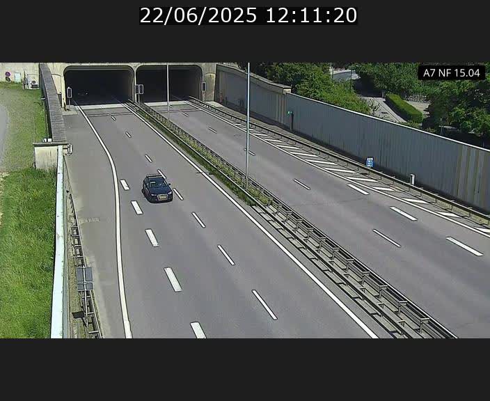 Caméra trafic Luxembourg - A7, Tunnel Mersch, entrée sud, direction Ettelbruck