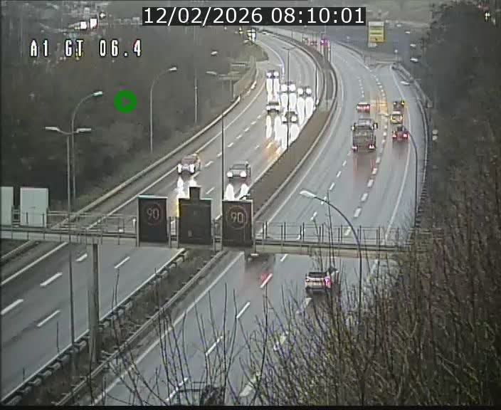 Traffic live webcam Luxembourg Hamm - A1 direction Sandweiler - BK 6.4