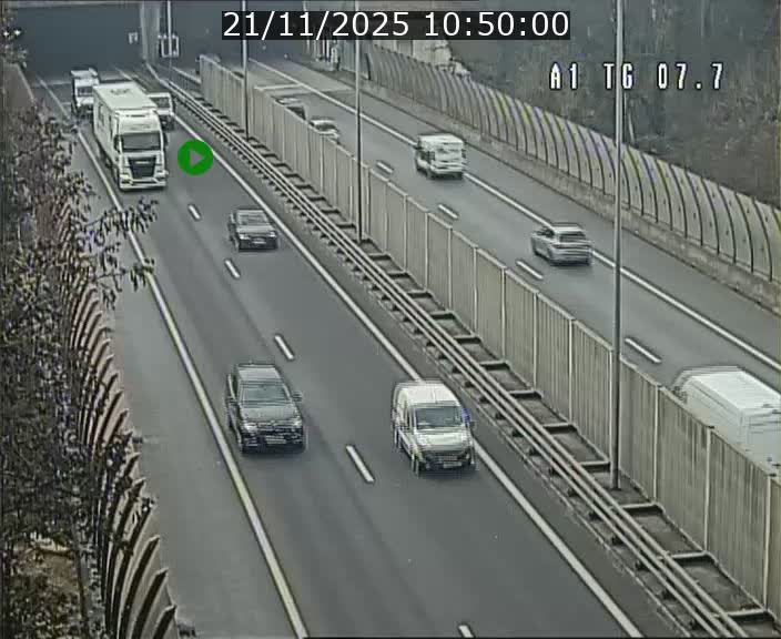 Traffic live webcam Luxembourg Kirchberg - A1 direction Luxembourg-ville - BK 7.7