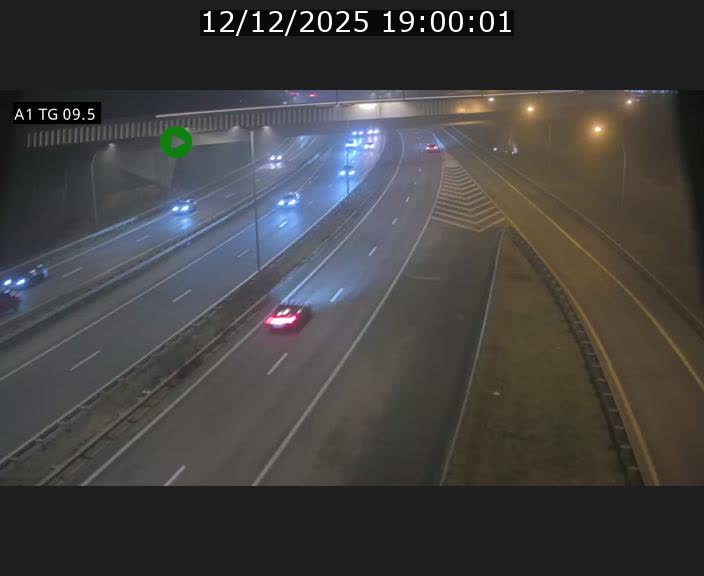 Traffic live webcam Luxembourg Jonction Grünewald - A1 direction Luxembourg-ville - BK 9.5