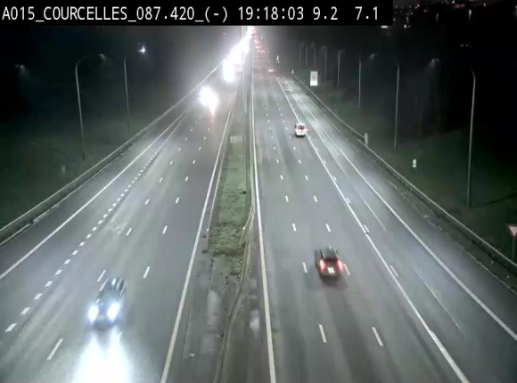 Webcam autoroute Belgique - Viesville - E42 direction Mons - BK 84.35