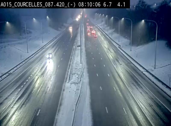 Webcam autoroute Belgique - Viesville - E42 direction Mons - BK 84.35