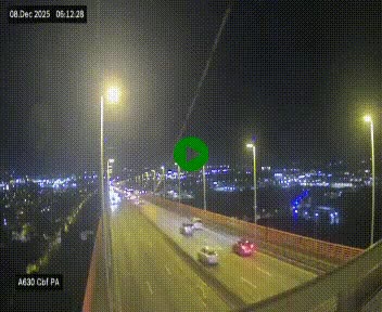 Webcam autoroute sur le périphérique de Bordeaux (A630) au nord de la ville. Caméra située sur le Pont d'Aquitaine.