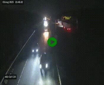 Webcam autoroute A63 en périphérie de Bordeaux au sud-est de la ville, en provenance du bassin d'Arcachon. Vue orientée vers Bordeaux