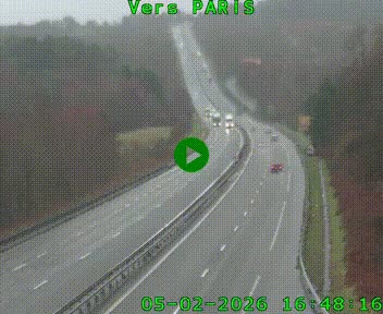 Caméra routière sur l'autoroute A20 à Bessines-sur-Gartempe. Vue orientée vers Paris