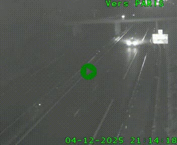 Caméra routière sur l'autoroute A20 au nord de Limoges, à la jonction avec la N520. Vue orientée vers Paris