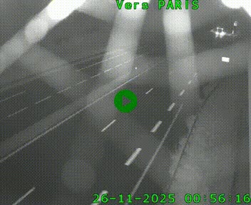 Caméra routière sur l'autoroute A20 à Saint-Hilaire-Bonneval, au sud de Limoges. Vue orientée vers Paris