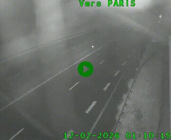 Caméra routière sur l'autoroute A20 à Saint-Hilaire-Bonneval, au sud de Limoges. Vue orientée vers Paris