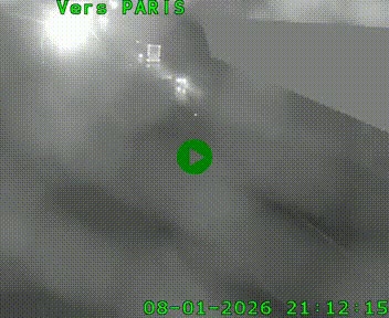 Caméra routière sur l'autoroute A20 à Saint-Pardoux-l'Ortigier, à la jonction avec l'A89. Vue orientée vers Paris