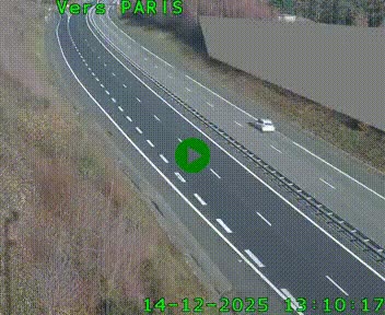 Caméra routière sur l'autoroute A20 à Saint-Pardoux-l'Ortigier, à la jonction avec l'A89. Vue orientée vers Paris