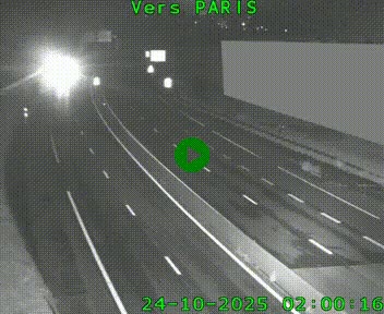 Caméra routière sur l'autoroute A20 à Brive-la-Gaillarde, à la jonction avec l'A89. Vue orientée vers Paris