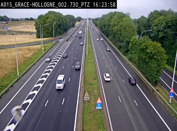 Caméra trafic Belgique - Grâce-Hollogne - E42, jonction avec A604, direction Loncin/Aéroport de Liège -  BK 3.2