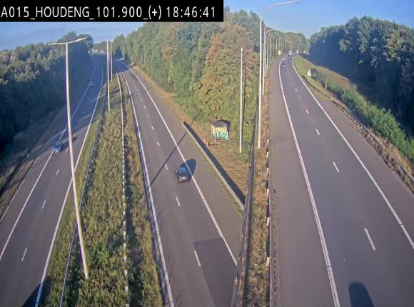 Webcam autoroute Belgique - Houdeng-Goegnies - Jonction E19/E42 direction Tournai/Mons - BK 101.85