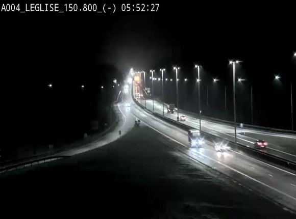 Webcam E411 dans la Côte de Léglise. Vue orientée vers Bruxelles