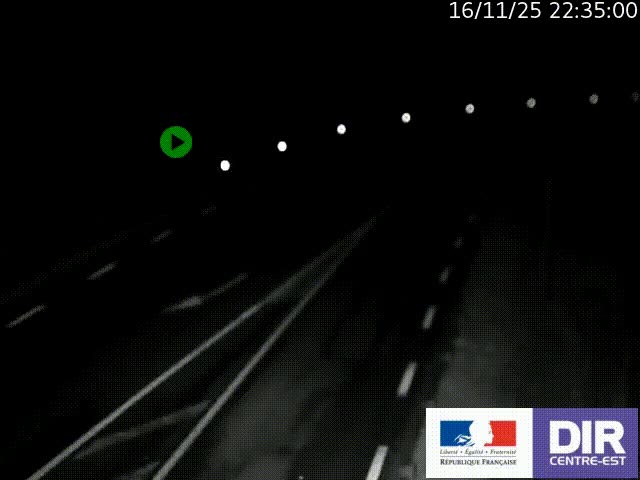 Webcam sur le col Pin Bouchain, vue orientée vers Roanne, en provenance de Lyon sur la nationale 7 (N7)