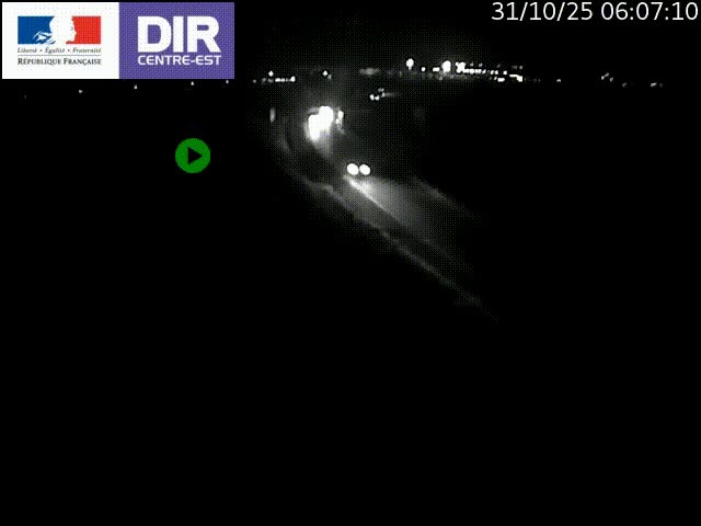 Webcam sur le contournement de Valence, sur la Nationale 7, caméra orientée vers Lyon