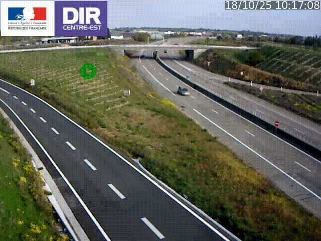 Webcam sur le contournement de Valence, sur la Nationale 7, caméra orientée vers Lyon