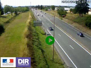 Webcam à Mably, à proximité de Roanne en direction de Moulins sur la N7