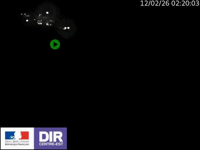 Caméra trafic à la jonction entre l'A46 (Rocade-est de Lyon) et l'A42 à hauteur de Vault-en-Velin en direction de Marseille