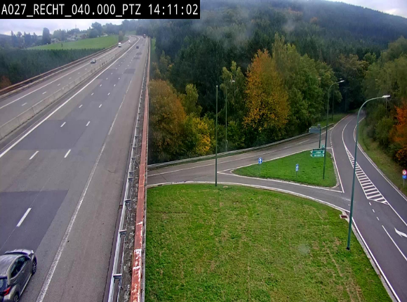 Webcam sur A27/E42 après Malmedy. Vue orientée vers l'Allemagne