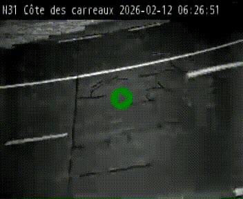 Webcam en haut de la Côte des Carreaux sur la N31 à Avesnes-en-Bray. Vue orientée vers Rouen
