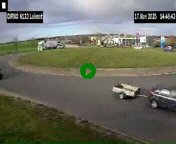 Webcam en périphérie de Chartres sur la N123, à hauteur de Luisant. Vue orientée vers Chartres