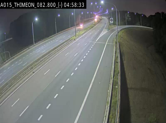 Caméra trafic Belgique - Thiméon - E42, jonction avec A54 (E420) direction La Louvière/Charleroi - BK 82.82